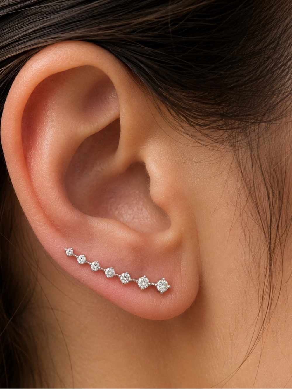 Crystal crawler earrings